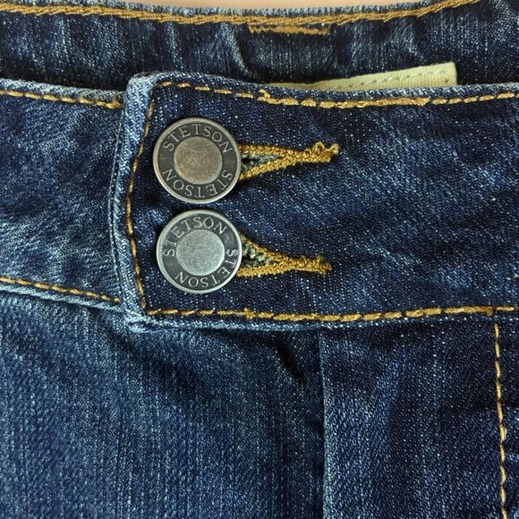 Stetson Jeans Women’s Blue City Trouser Wide Leg Flare Denim Size 10 - Picture 2 of 7